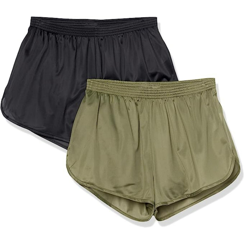 Men's Classic Ranger Style Running Shorts - 2 Pack (Solid Colors)