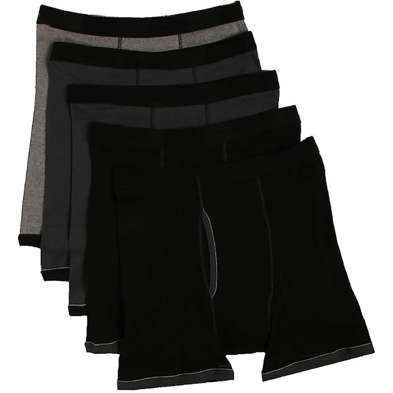 Plain Breathable Cotton Boxer Briefs