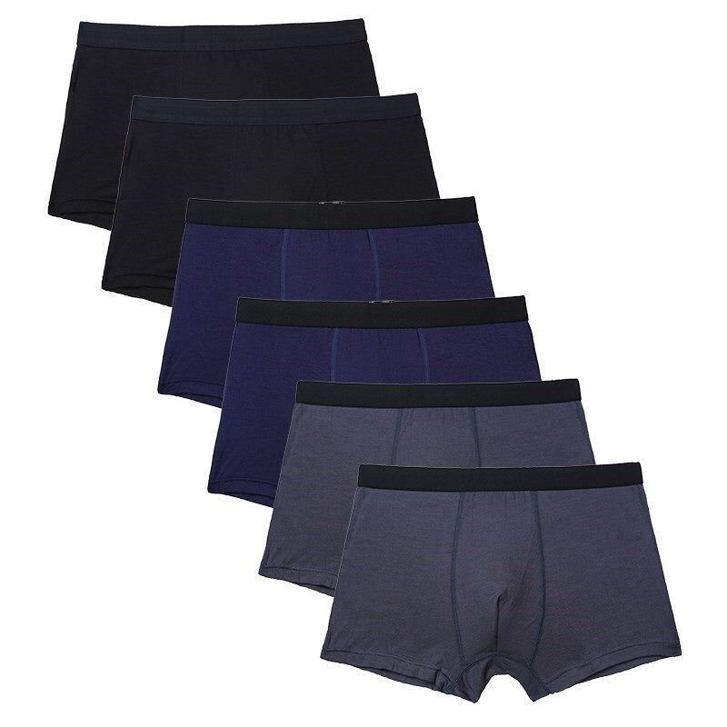 Men's Solid Comfortable Underwear 6 Pack