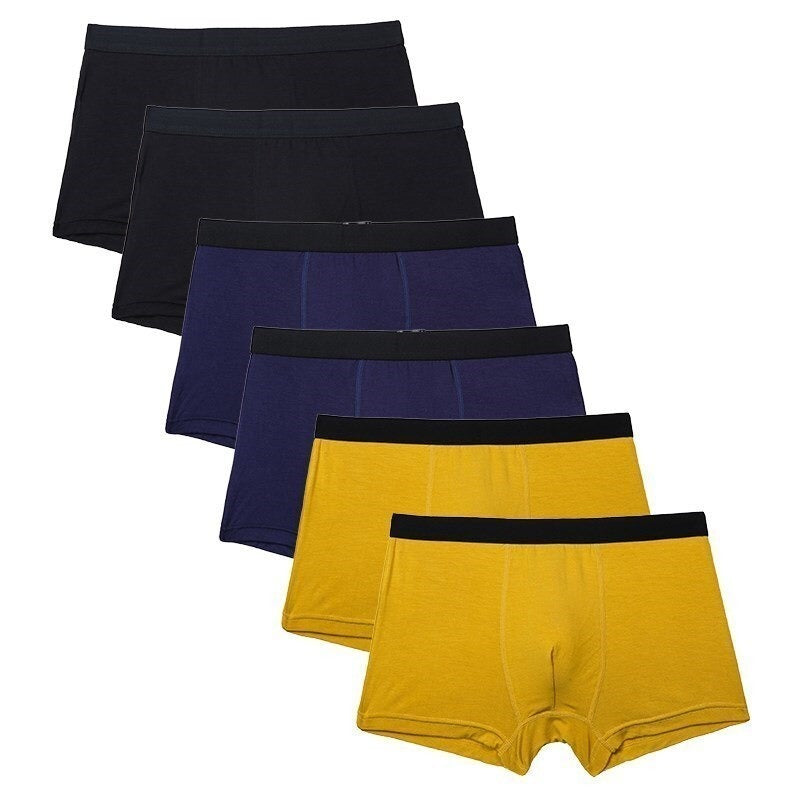 Men's Solid Comfortable Underwear 6 Pack