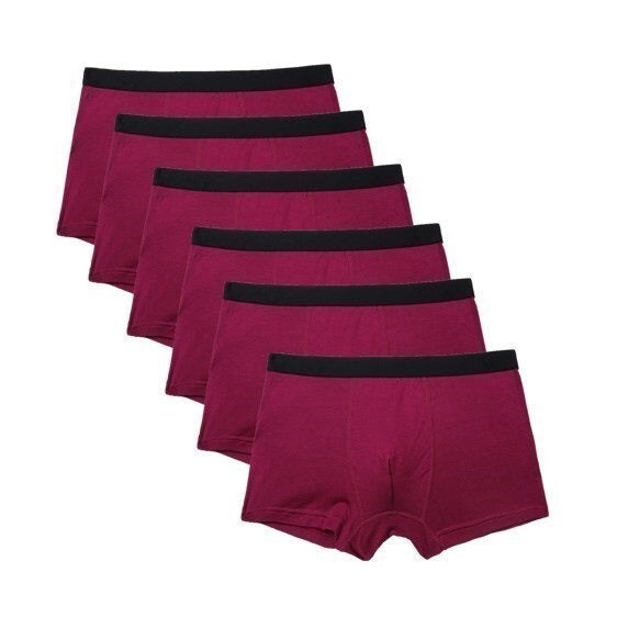 Men's Solid Comfortable Underwear 6 Pack