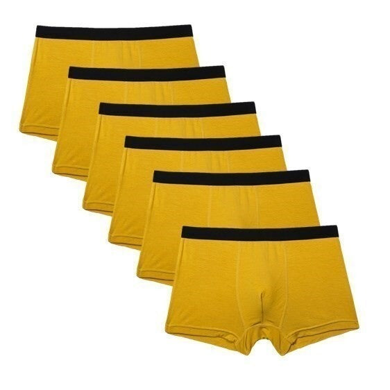 Men's Solid Comfortable Underwear 6 Pack