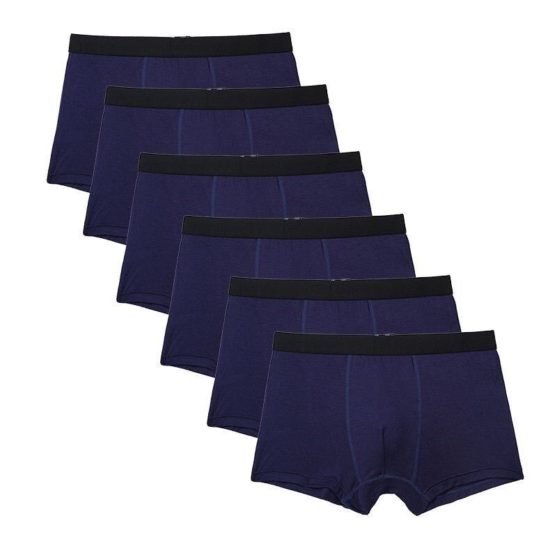 Men's Solid Comfortable Underwear 6 Pack
