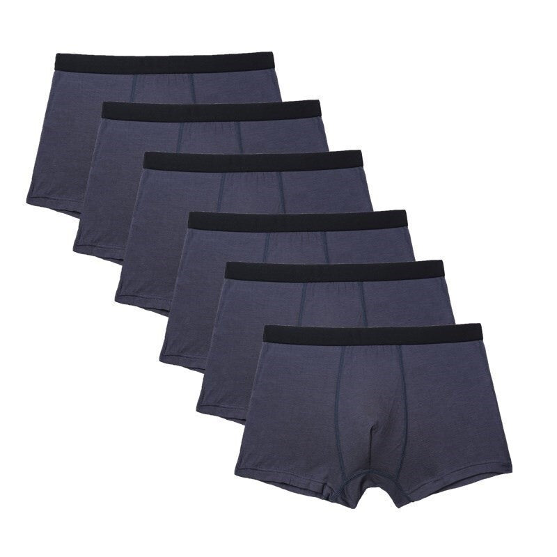 Men's Solid Comfortable Underwear 6 Pack