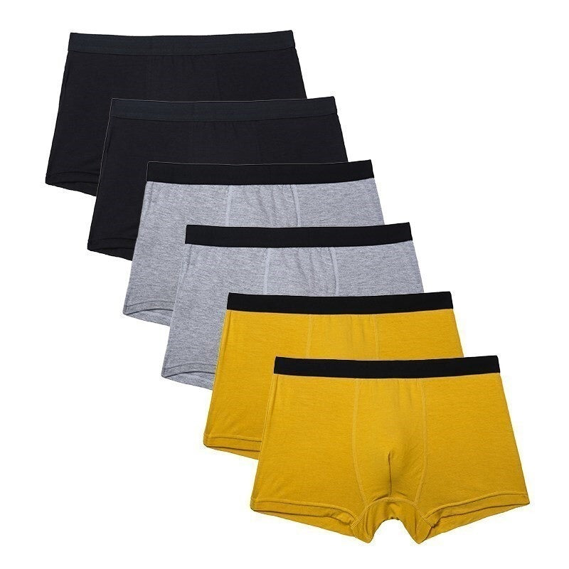Men's Solid Comfortable Underwear 6 Pack