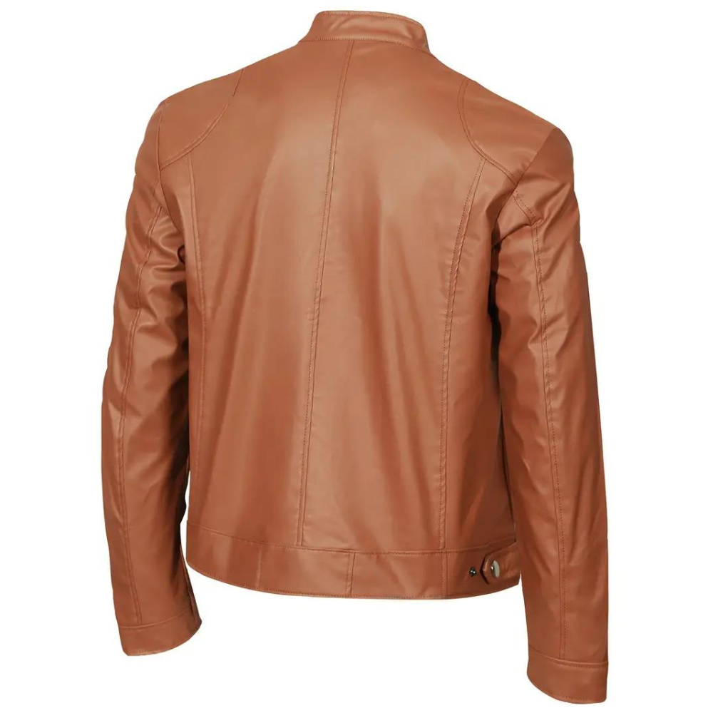 Classic Leather Motorcycle Jacket-Vacay Outfit