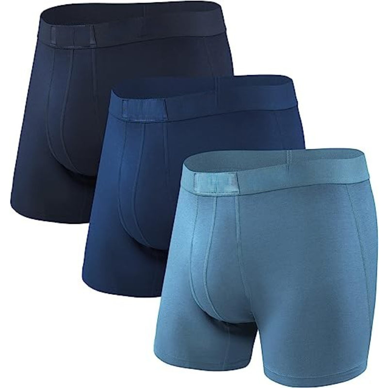 Solid Boxer Briefs With Built In Pouch Support