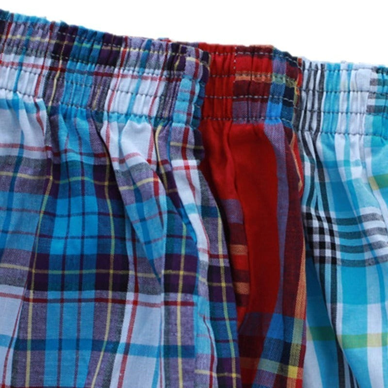 Classic Plaid Shorts For Men 6 Pack