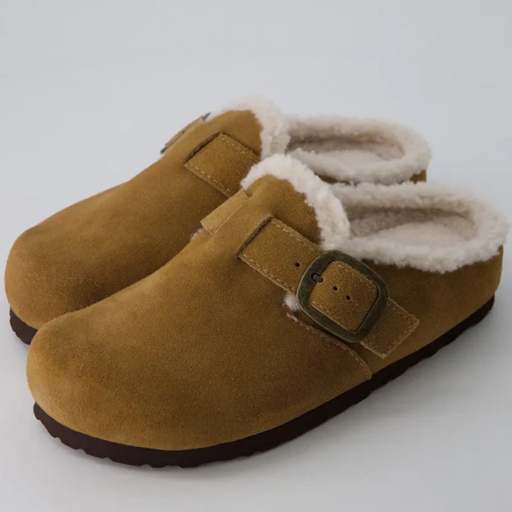 Women's Haven Cozy Leather Clogs – Genuine Suede Slip-On Women's Clogs