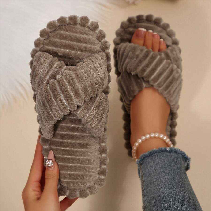 Casual Comfortable Memory Foam House Slides For Women