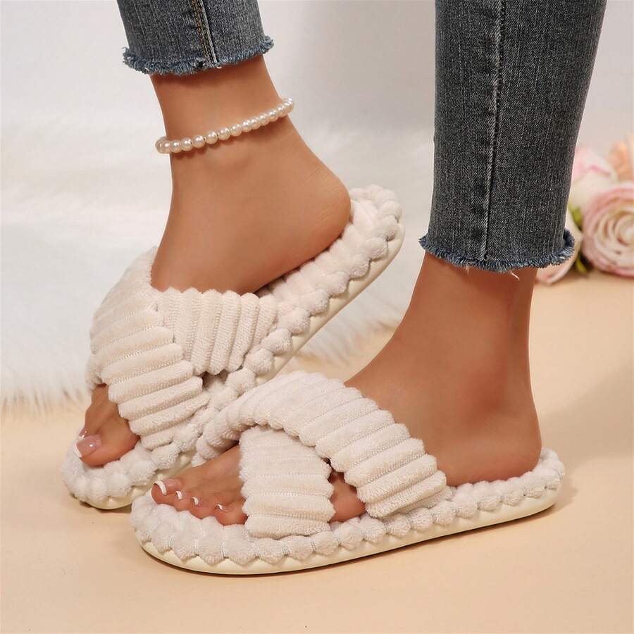 Casual Comfortable Memory Foam House Slides For Women
