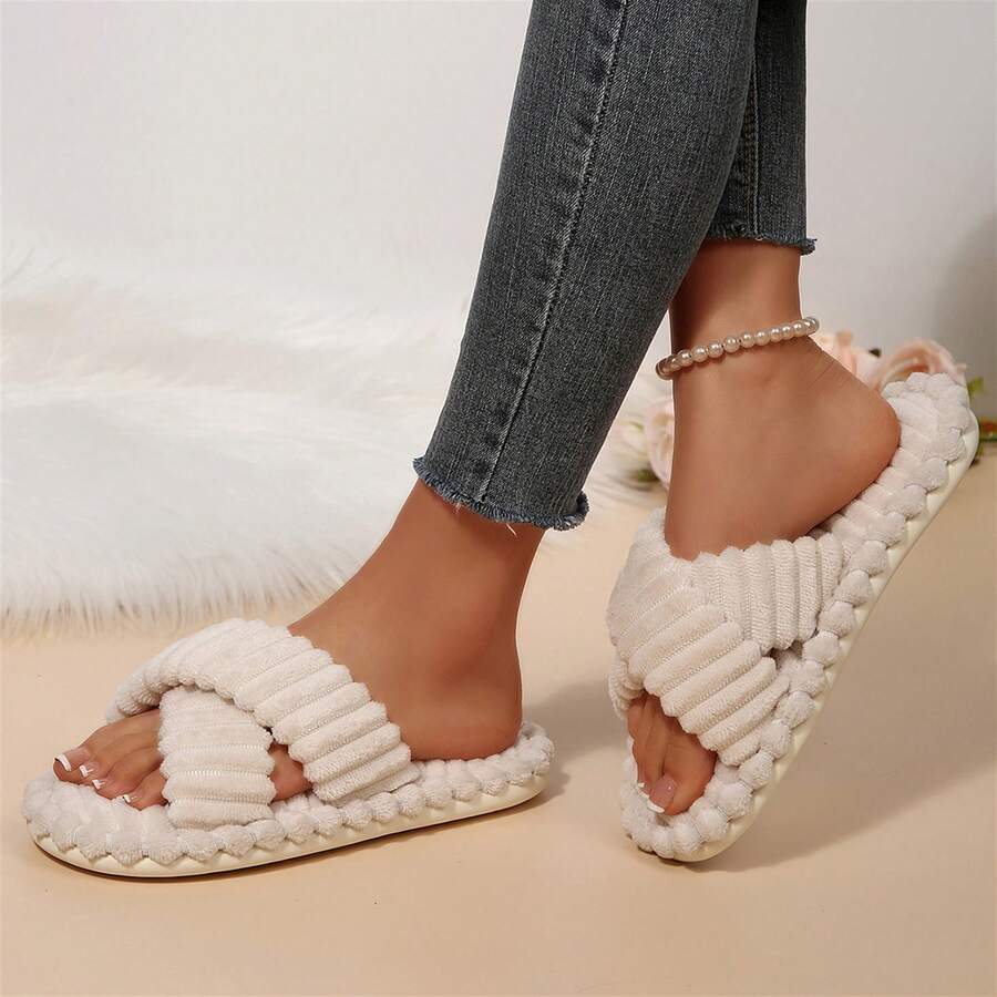 Casual Comfortable Memory Foam House Slides For Women