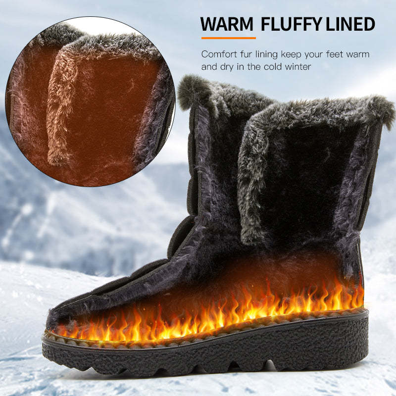 Faux Fur Long Plush Snow Boots