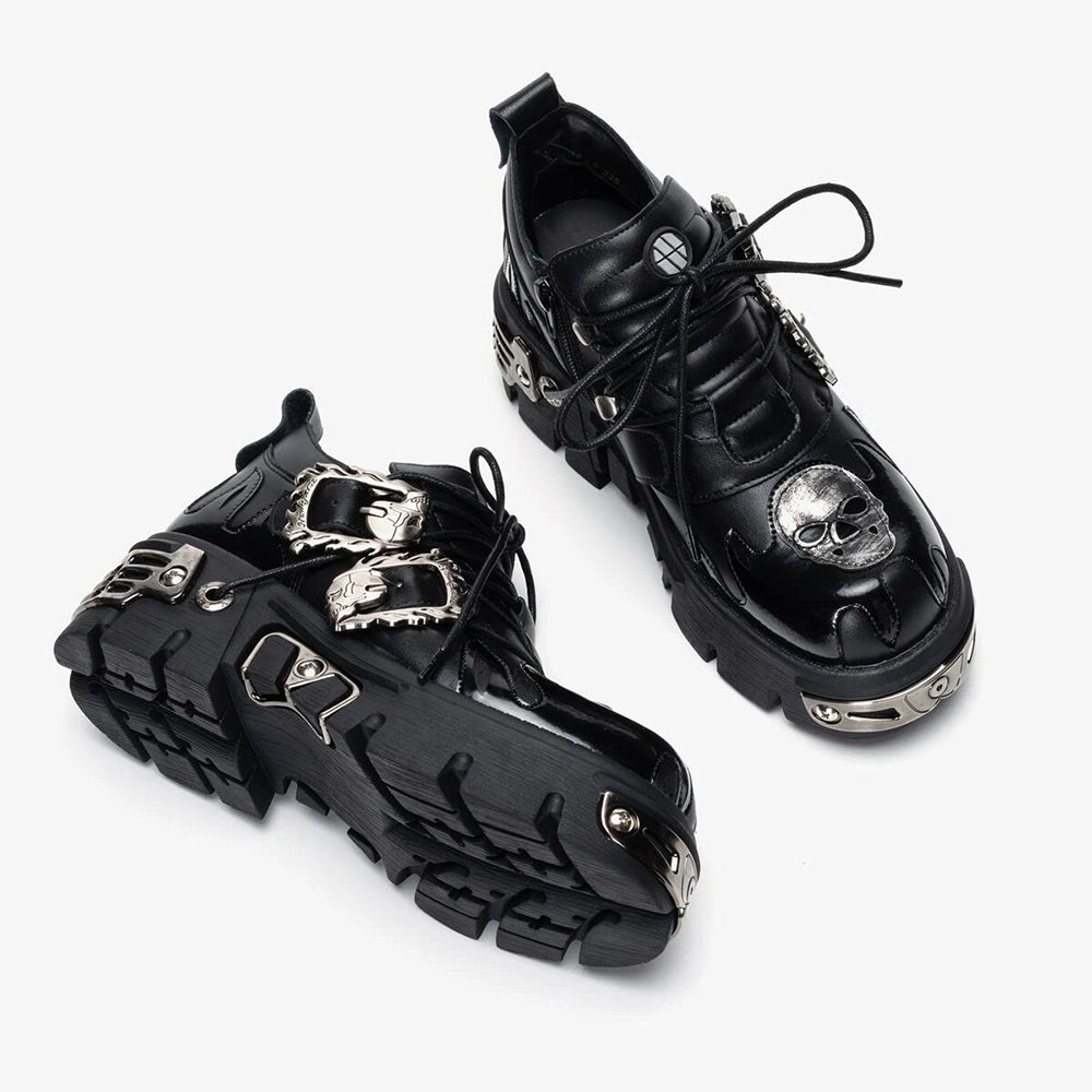 Punk Style Lace Up Shoes