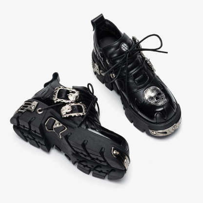 Punk Style Lace Up Shoes