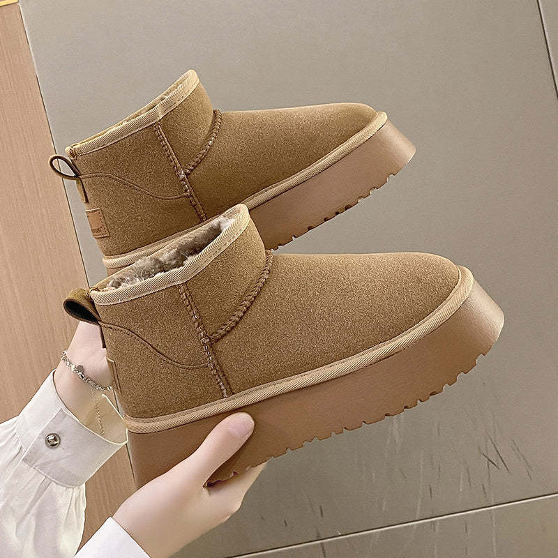 Winter Women Short Plush Warm Snow Boots