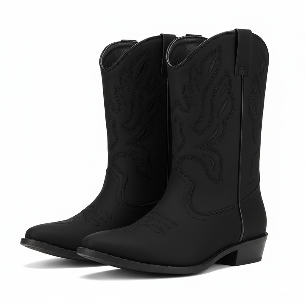 Western Embroidered Pointed Boots