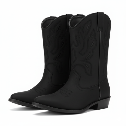 Western Embroidered Pointed Boots