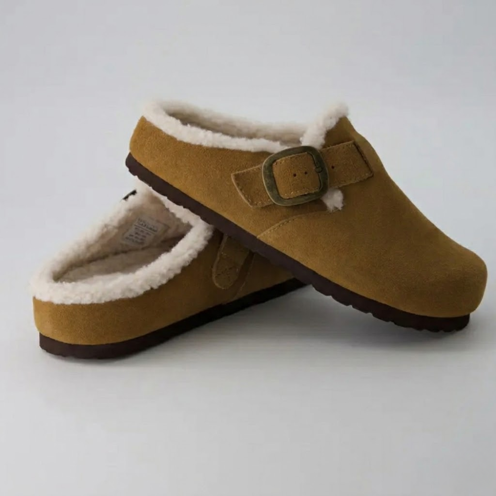 Haven Suede Clogs With Faux Fur Lining For Women