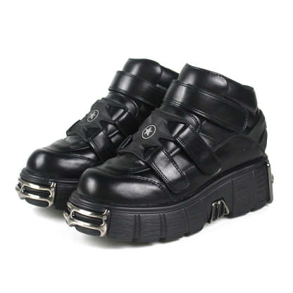 Punk Style Lace Up Shoes