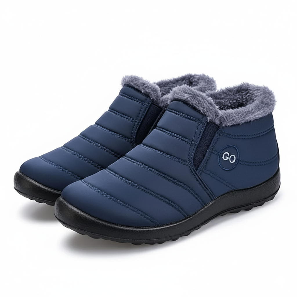 Womens Winter Snow Boots Fur Lined Warm Ankle Boots Slip On Waterproof Outdoor Booties Comfortable Shoes for Women