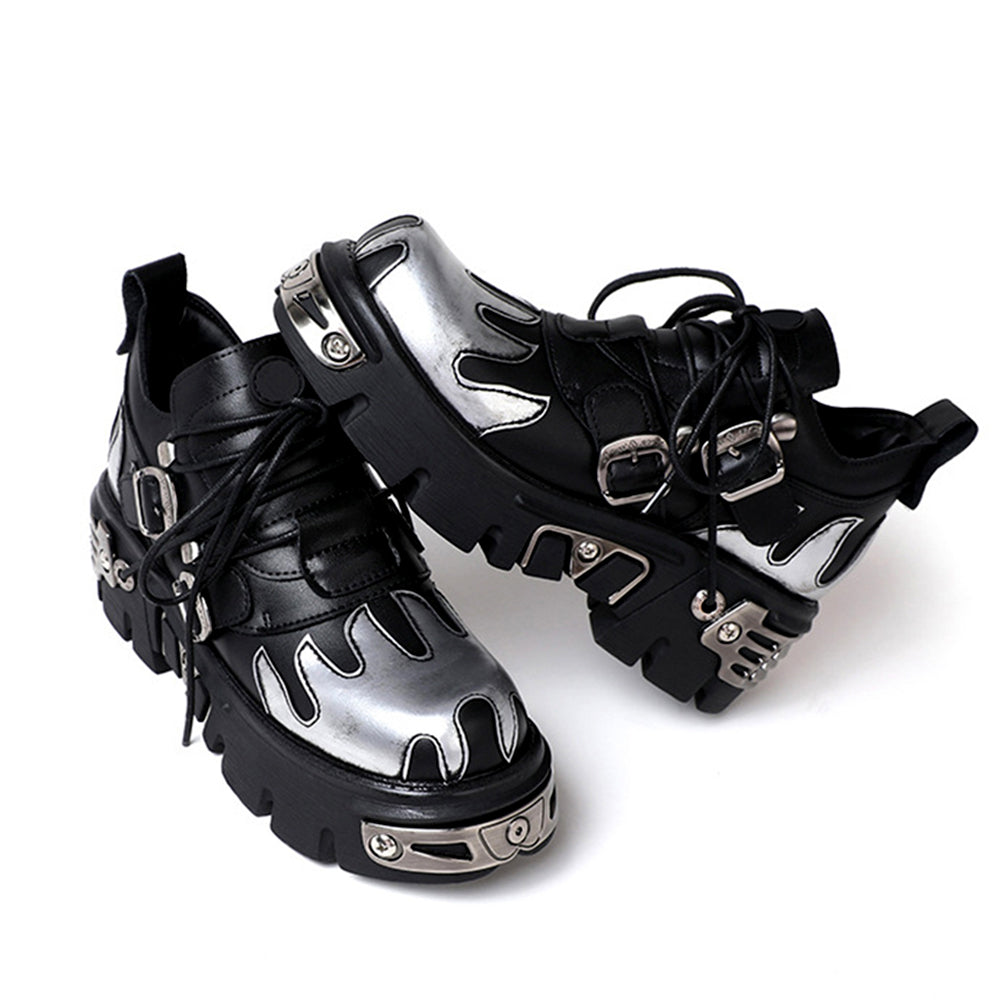 Punk Style Lace Up Shoes
