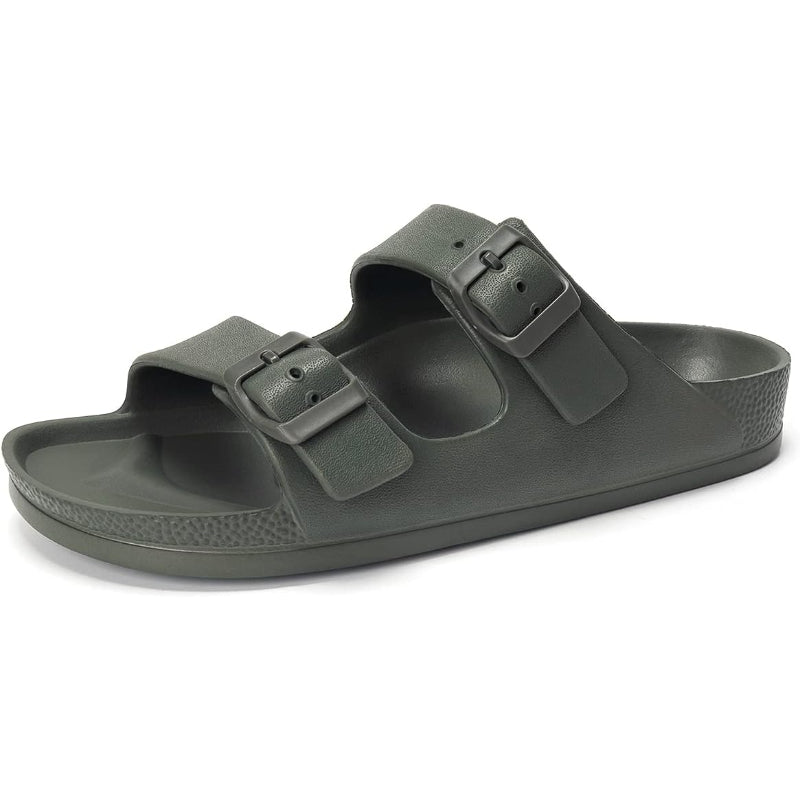 Adjustable Double Buckle Comfy Sandal