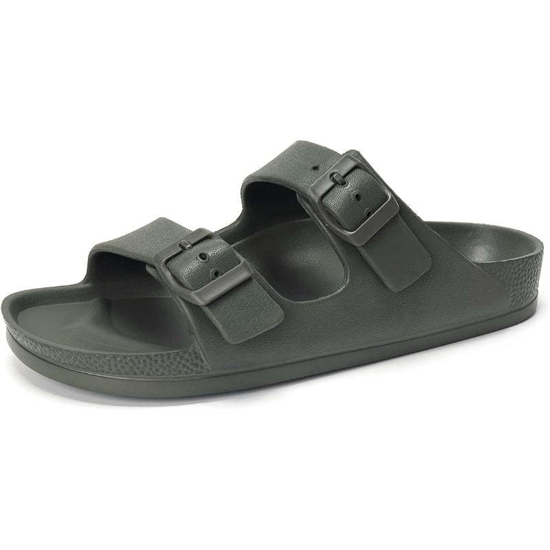 Adjustable Double Buckle Comfy Sandal