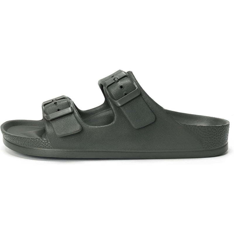 Adjustable Double Buckle Comfy Sandal