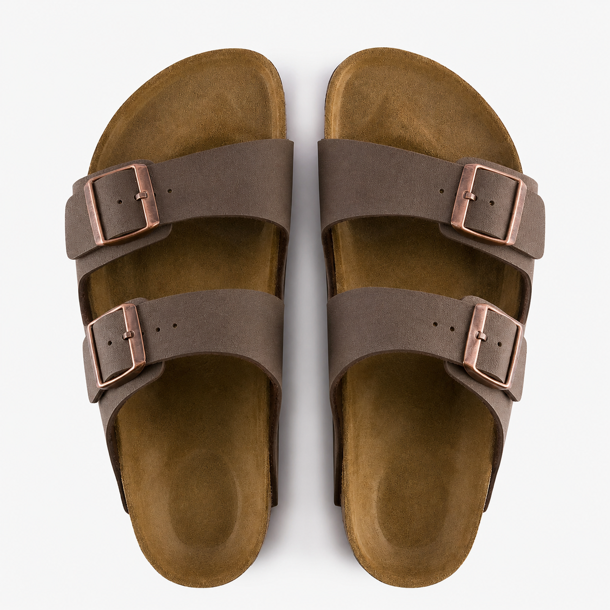 Double Buckle Slide Sandals for Casual Everyday Wear