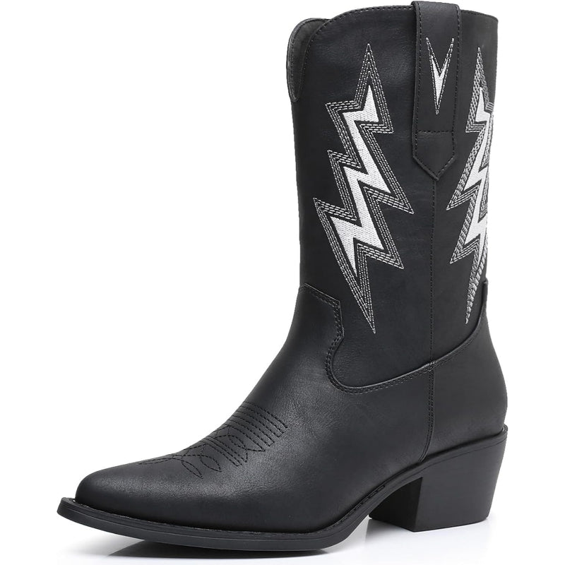 Classic Embroidery Printed Boots