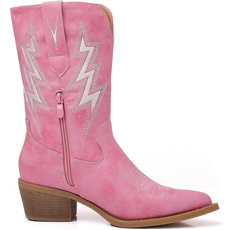 Classic Embroidery Printed Boots