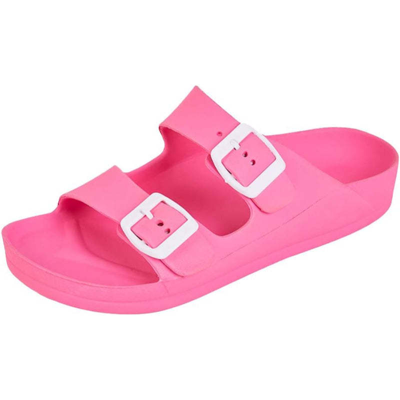Double Buckle Adjustable Flat Sandals