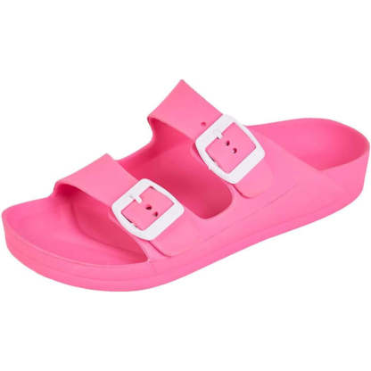 Double Buckle Adjustable Flat Sandals