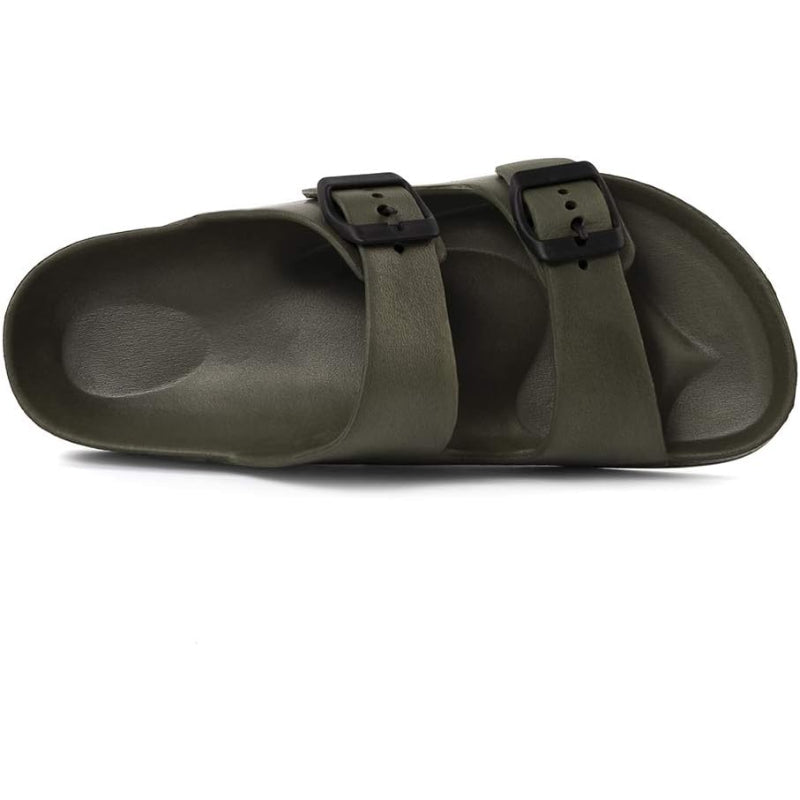 Double Buckle Adjustable Flat Sandals