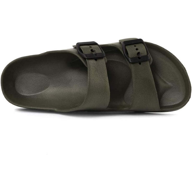 Double Buckle Adjustable Flat Sandals