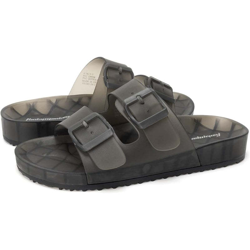 Double Buckle Adjustable Flat Sandals