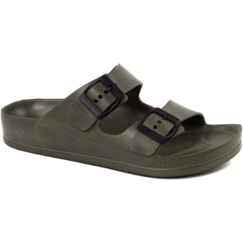 Double Buckle Adjustable Flat Sandals