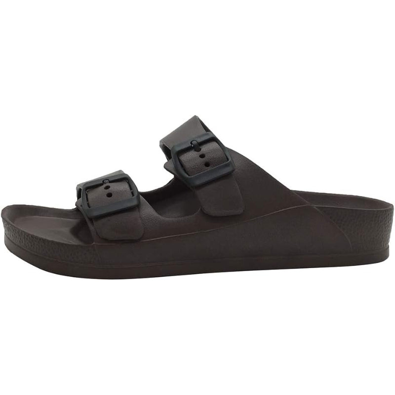 Double Buckle Adjustable Flat Sandals