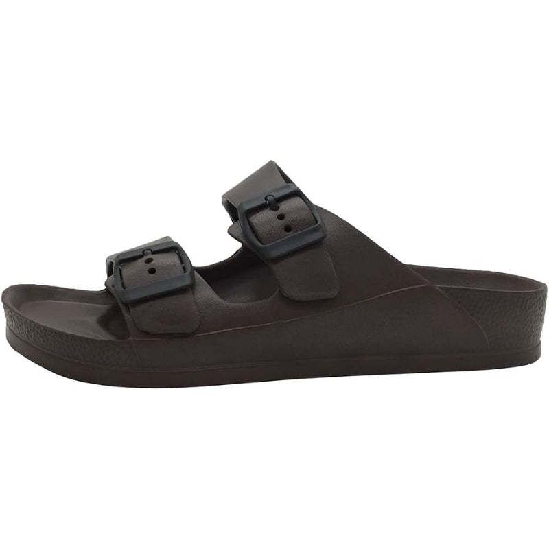 Double Buckle Adjustable Flat Sandals