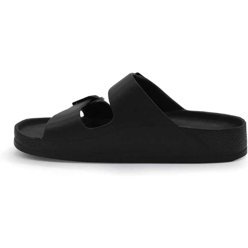 Double Buckle Adjustable Flat Sandals