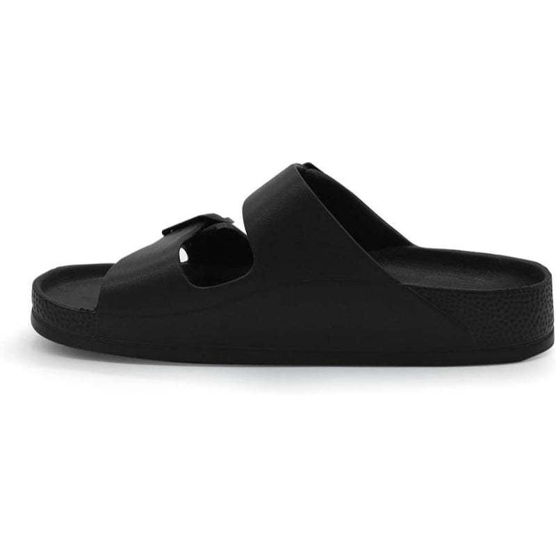 Double Buckle Adjustable Flat Sandals