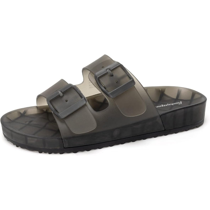 Double Buckle Adjustable Flat Sandals