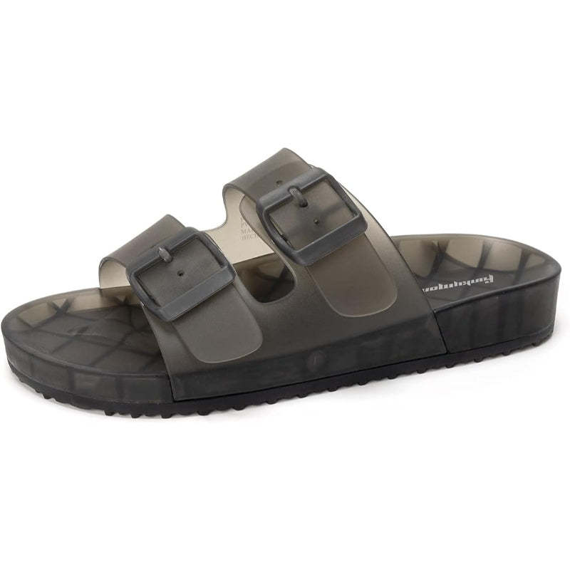 Double Buckle Adjustable Flat Sandals