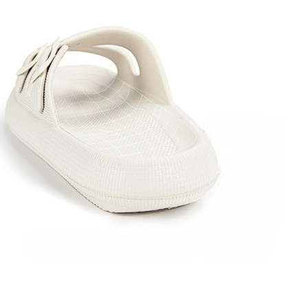 Double Buckle  Plain Patterned Sandals