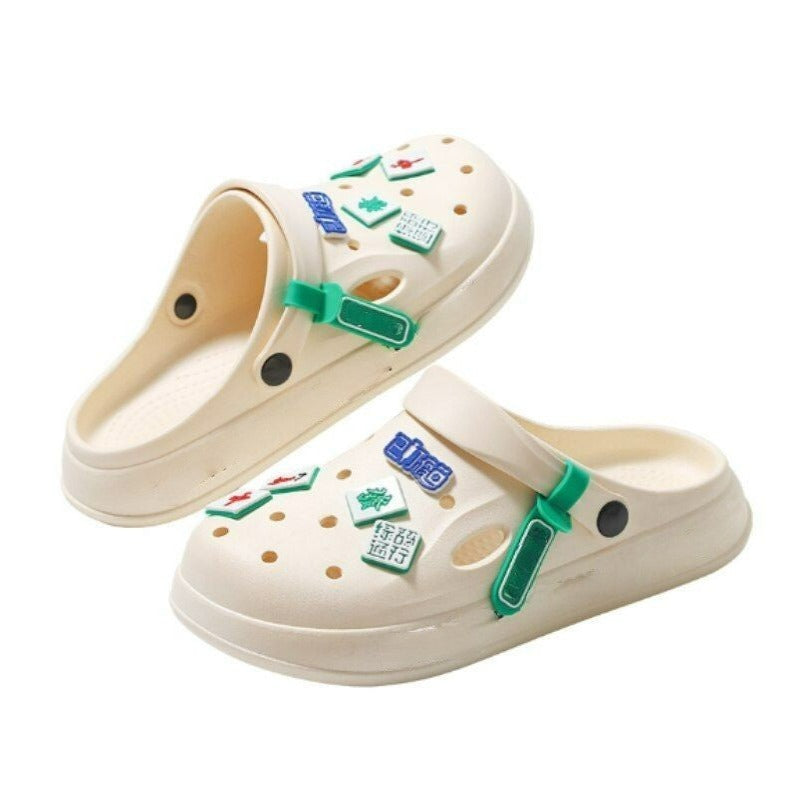 Elegant Cartoon Patterned Clogs