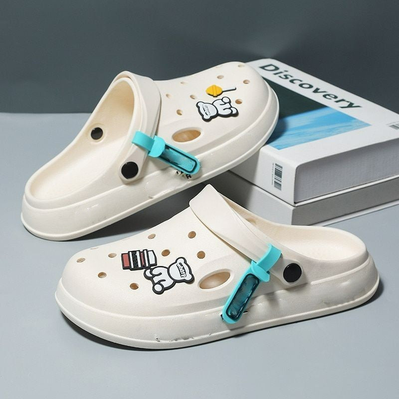 Elegant Cartoon Patterned Clogs