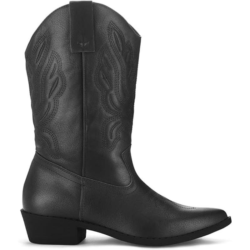 Embroidered Pointed Boots