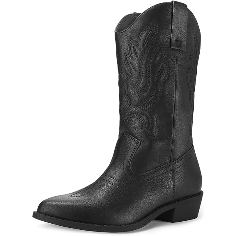 Embroidered Pointed Boots