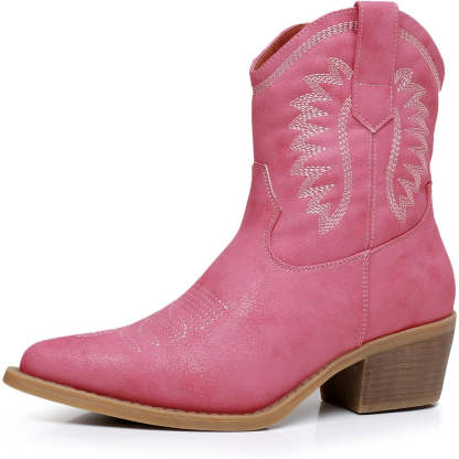 Embroidery Print Patterned Boots